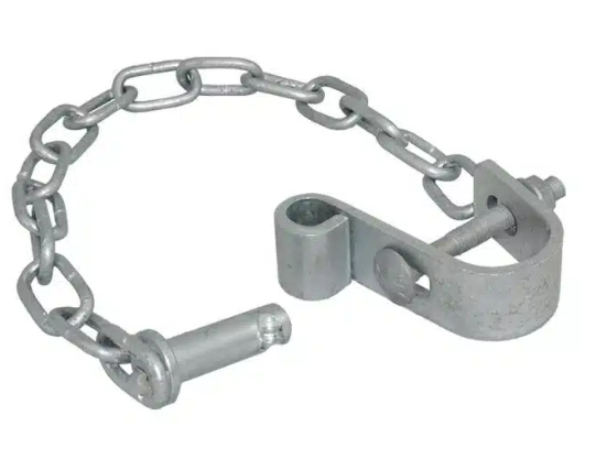 ROTECH 25NB BOLT-ON PIN LATCH WITH 500MM CHAIN