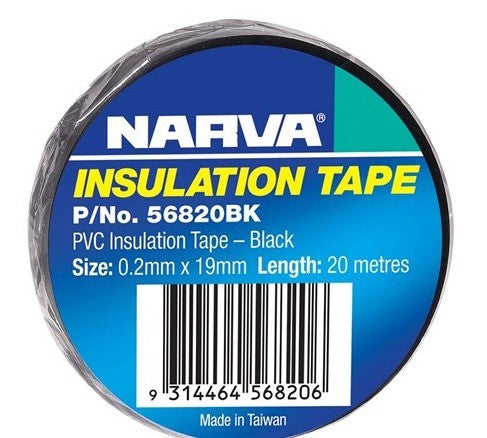 NARVA INSULATION TAPE 19MM X 20M BLACK 56820