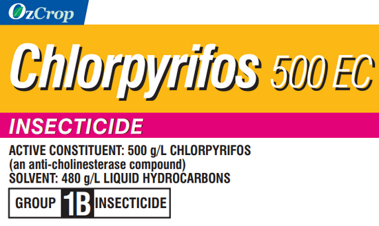 OZCROP CHLORPYRIPHOS 500EC 20L