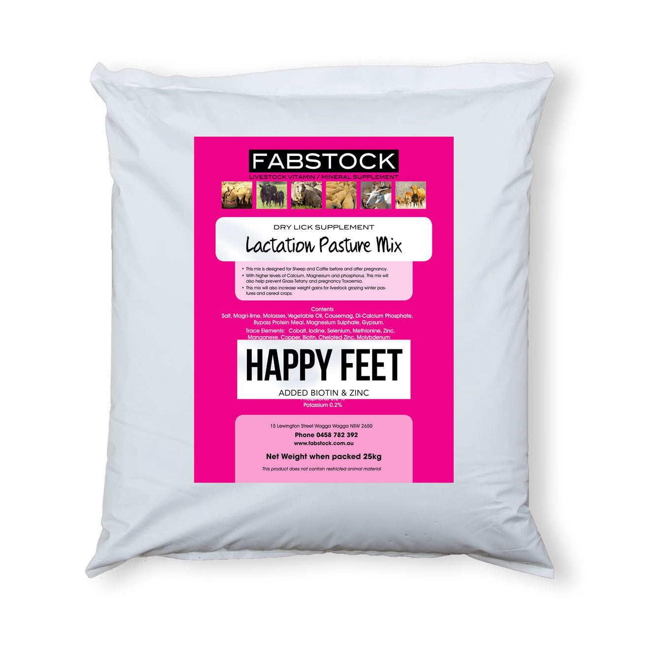 FABSTOCK LACTATION PASTURE MIX + HAPPY FEET