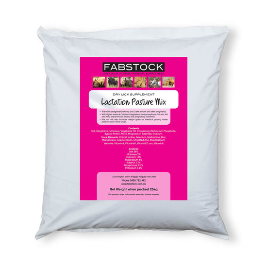 FABSTOCK LACTATION PASTURE MIX 25KG