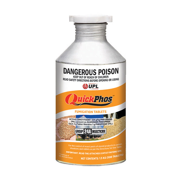 Quickphos Fumigation Rates QUICKPHOS TABLETS 1.5KG – Rand Farm Supplies