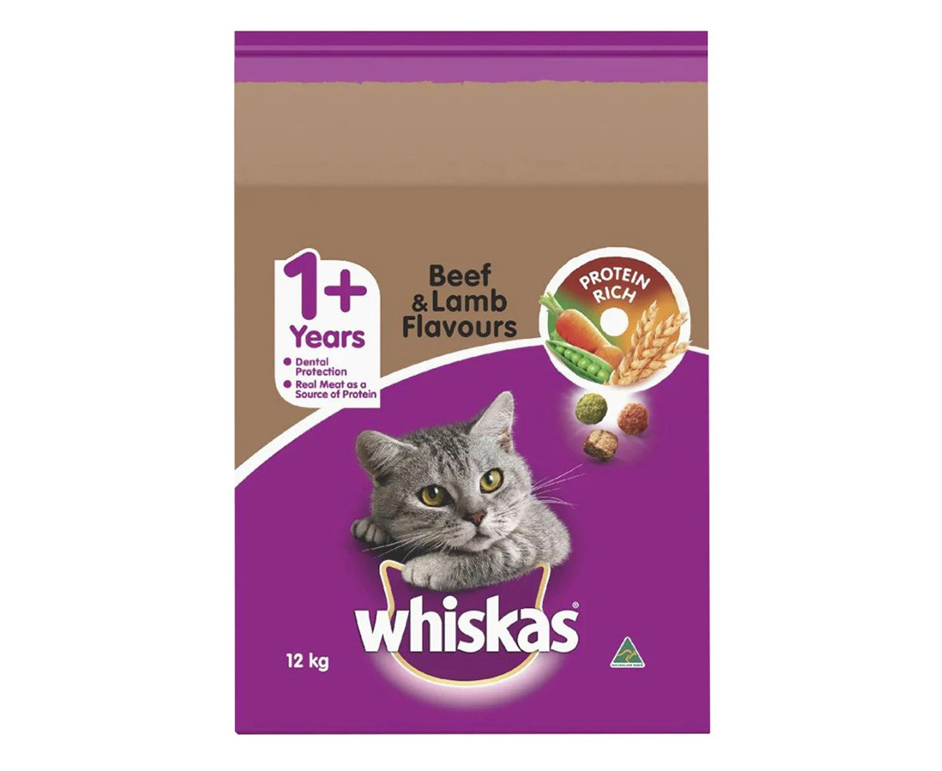 WHISKAS BEEF AND LAMB 12KG