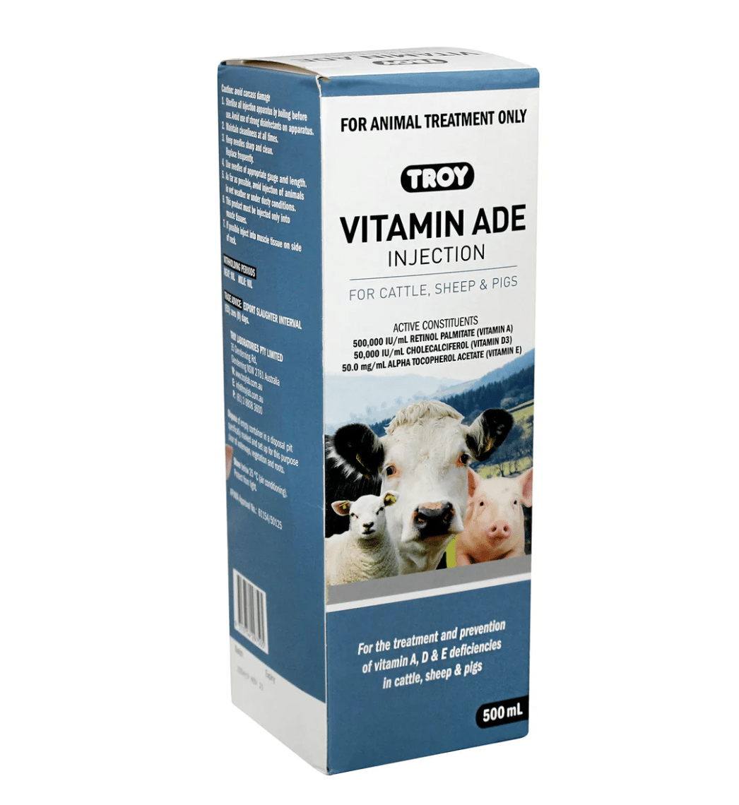 VITAMIN ADE INJECTION 500ML – Rand Farm Supplies