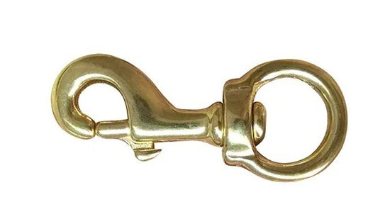BRASS SWIVEL HOOK ROUND EYE 79MML 19MM EYE