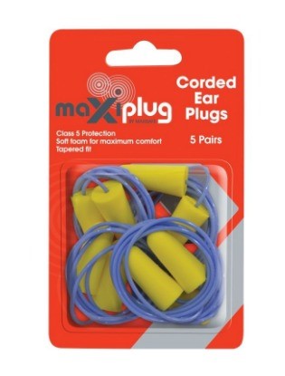 EAR PLUGS CORDED BLISTER PACK OF 5