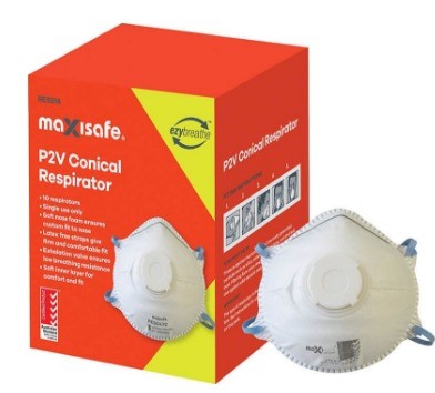 MAXISAFE P2 DUST MASK WITH VALVE (BOX 10)