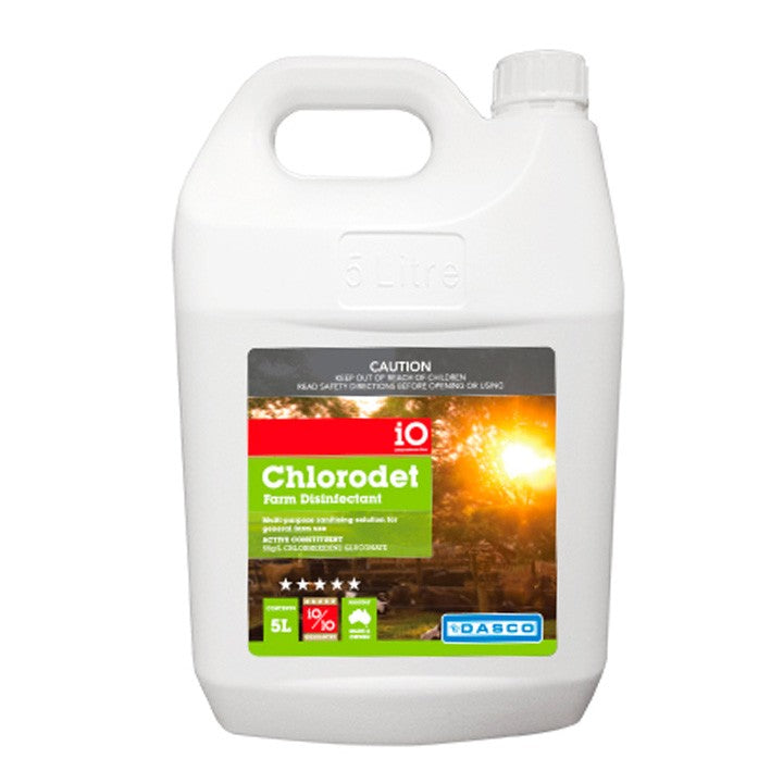 IO CHLORODET FARM DISINFECTANT 5LTRS
