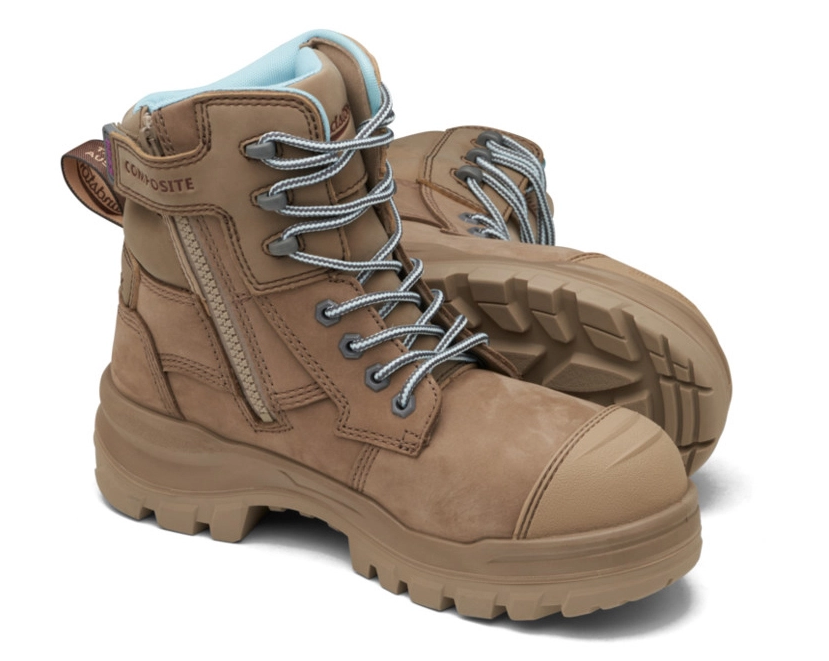 BLUNDSTONE WOMENS ROTOFLEX WORKBOOT STYLE 8863 - STONE SIZE 11