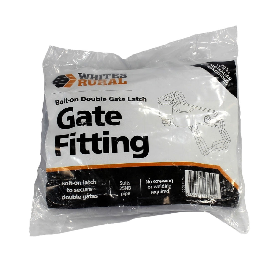 WHITES BOLT-ON DOUBLE GATE LATCH